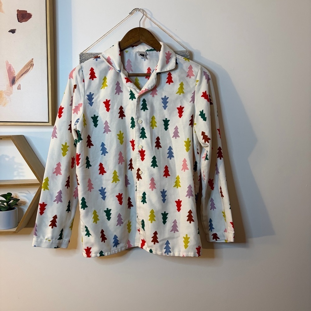 Hanna Andersson Multicolor Tree Pajama Top 14-16